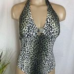 Tommy Bahama Brown & Black Animal Leopard Print 1 Piece Swim Bathing Suit 6 Photo 0