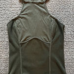 Guess  Camryn Rib Mix Green Halter Top Woman's Small Photo 0