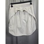 Lululemon  Skirt Womens 6‎ White Zip Pocket Lined Athletic Running Tennis Skort Photo 3