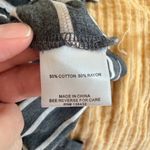 Modcloth EUC Scalloped Striped Gray and White Women's Top Photo 5