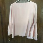 Badgley Mischka  Studio Line Peachy Pink Color Top Ruffled Sleeve Photo 2