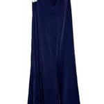 La Femme NWT  Simply Chic Off The Shoulder Jersey Gown Navy Blue Women's Size 18 Photo 3