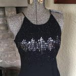 Vintage 90s Beaded Black Floor Length Formal Dress prom Size 6 Photo 4