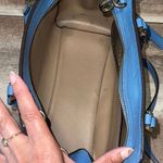 Michael Kors Michael‎ Kors Womens Leather Studded Crossbody Handbag Denim Sky Blue Medium Photo 7