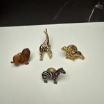 Lion Zebra Giraffe Tack Lapel Pin Lot Of 4 Safari Animals Photo 13
