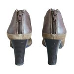 Aerosoles Two-Tone Womens Brown Suede Leather Block Heel Ankle Boots Chic Photo 5