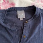 Lysse  women’s navy short sleeve button up top Photo 1