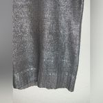 Verve Ami : Metallic Silver Short Sleeve Sweater, L Photo 1