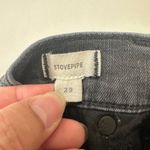 Madewell Stovepipe Jeans Women 29 Black Wash High Rise Raw Hem Denim StraighEg Photo 11