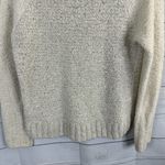 Abercrombie & Fitch Womens size Small Embellished Wool Blend Knit Sweater Cream Photo 3