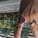 Tahari  Rose Gold Pave Pink Crystal Pear Ring sz 8 Photo 2