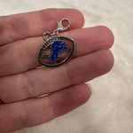NFL Detroit lions Silver and Blue Football necklace Charm/ keychain Photo 3