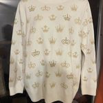 Charter Club  Cream and Gold Crown Sweater Photo 0