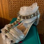 Lena Luisa Molly 12 Silver T Strap Sandal Size 5.5 Photo 4