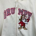 Disney Snow White and the Seven Dwarves Grumpy Cream Full Zip Fleece Hoodie XL Photo 1