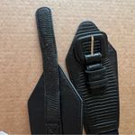 None Vegan leather Lizard skin embossed faux leather belt, elastic detail at back,NEW Photo 4