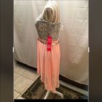 AUW Silver Sequence High Low Peachy dress Photo 2