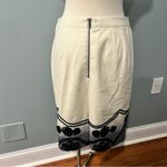 Nanette Lepore  Cream Wool Blend Seraphim Patterned Ombre Skirt Size 6 Photo 3