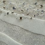 White House | Black Market Beige Sequined Tank w Sheer Mesh Overlay & Rhinestones Photo 11