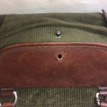 Ralph Lauren  Olive Green Corduroy and Brown Leather Rare Shoulder Bag MINT Photo 5