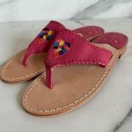 Jack Rogers  Pink Leather Patchwork Sandals Sz 9 Photo 0