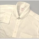 Brooks Brothers  346 Mens 16.5 4/5 Solid White Long Sleeve Button Front Shirt NWT Photo 1