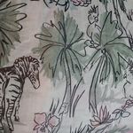 Karen Kane  SHEER LIGHTWEIGHT COTTON ZEBRA PALM TREE NATURE PRINTED TASSEL BLOUSE Photo 8