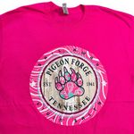 Gildan Pigeon Forge TN Sail Away Livin Salty Womens Dog Print T Shirt Top Pink Large Photo 1