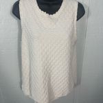 Ann Taylor  Off White Sleeveless Textured Sweater Size Medium EUC Photo 1