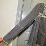 Free People Blue Striped Knit Lacey Love Pullover Sweater Top size S Photo 4