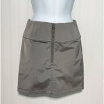 ZARA Water Repellent Mini Skirt Zip Up Back Water Resistant Gray XS Extra Small Photo 4
