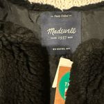 Madewell  NEW WOMENS SMALL Black Faux Fur Vest Photo 1