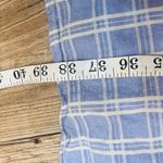 Draper James  Dress Blue Plaid Button Down Linen Blend Cottagecore size 2 Photo 7
