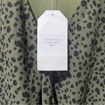 Sadie & Sage Womens Olive Green Animal Print Mini Dress Long Sleeve Small NWT Photo 4