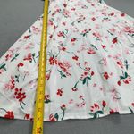S. Deer Midi Dress Womens M White Floral Print Puff Sleeve Square Neck NWT Red Size M Photo 3