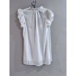 Andthewhy Ruffle White Mini Dress Large Cottagecore Whimsical Ethereal NEW  Photo 4