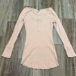 Free People We the Free Peach Jill Henly Long Sleeves Photo 1