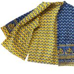 Handmade Reversible Quilty  Chore Coat Large/XL Women's Blue Yellow Photo 2