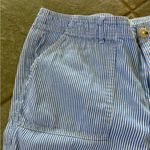 Liz Claiborne Women’s Blue and White Striped Capri With Cargo Pocket Siz… Photo 4