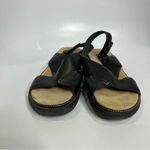 Rockport black leather cross cross sandals adjustable back strap women’s size 7‎ Photo 1