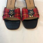 Brighton Vintage Women’s SZ 7 M Kitten Heels KATE Classic Plaid CROC Leathet Sandals Photo 10