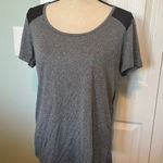 Bally Fitness women's size large grey and‎ black with open back athletic shirt. Gray Photo 0