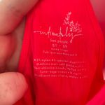 Free People  Ribbed Racerback Tank Top Neon Coral Pima Cotton Blend Size XS Photo 2