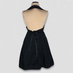 Bebe Halter Mini Dress Black Backless Fit and Flare Size Medium Photo 1