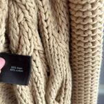 The Limited  vintage tan linen and cotton chunky cable knit open front cardigan Photo 5