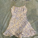 Lila Rose Blue and white flower lily rose romper  Photo 0