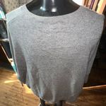 Zoe Boutique Cashmere gray poncho pullover S sweater Gray Photo 2