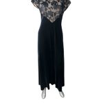 Jeffrey & Dara Black Dress Velvet Lace Cocktail 8 Gown Evening Party Glam Formal Photo 2