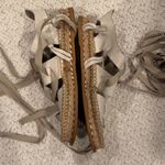 Free People + Matisse Womens old white Leather Ankle Tie Up Sandal...size 8M Tan Photo 4