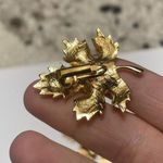 Signed Avon Matching Jewelry Set Gold Tone Brooch & Clip On Earrings Photo 5